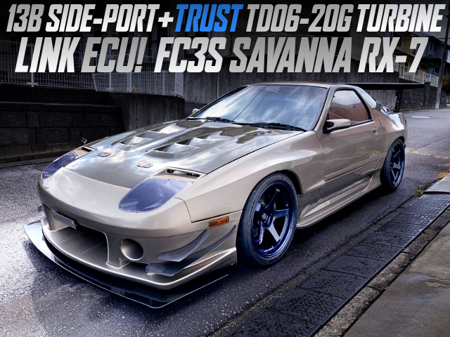 13B SIDE PORT With TD06-20G TURBO and LINK ECU into WIDEBODY FC3S RX-7.