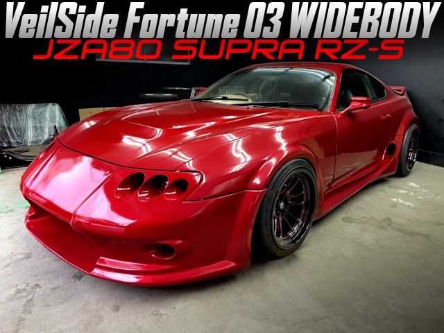 RED PAINTED, VeilSide Fortune 03 WIDE BODIED JZA80 SUPRA RZ-S.