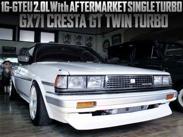 1G-GTEU With AFTERMARKET SINGLE TURBO into GX71 CRESTA GT TWIN TURBO.