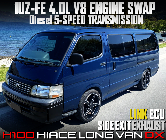 1UZ-FE V8 SWAP With Diesel 5MT and LINK ECU into H100 HIACE LONG VAN DX.