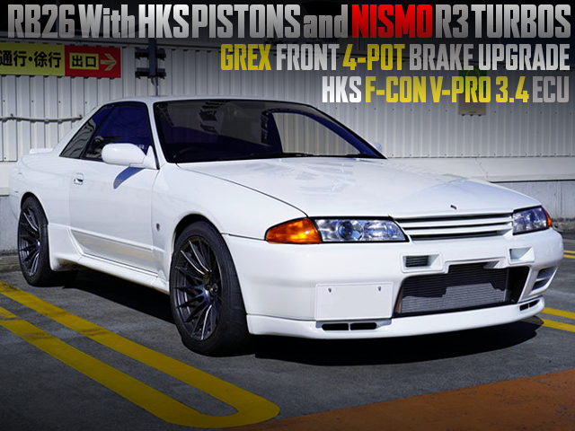 RB26 With HKS PISTONS and NISMO R3 TURBOS into WHITE R32GT-R.