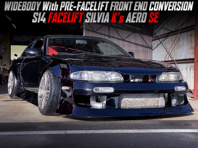 PRE-FACELIFT FRONT END SWAPPED, WIDEBODIED S14 FACELIFT SILVIA Ks AERO SE.