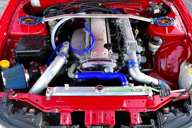 VVTi 1JZ-GTE 2500cc TURBO ENGINE into S15 SILVIA ENGINE ROOM.