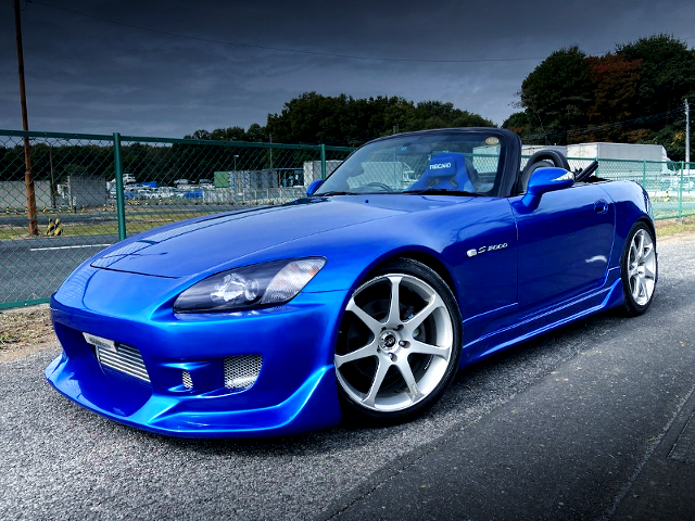 FRONT EXTERIOR of BLUE AP1 S2000 TURBO.