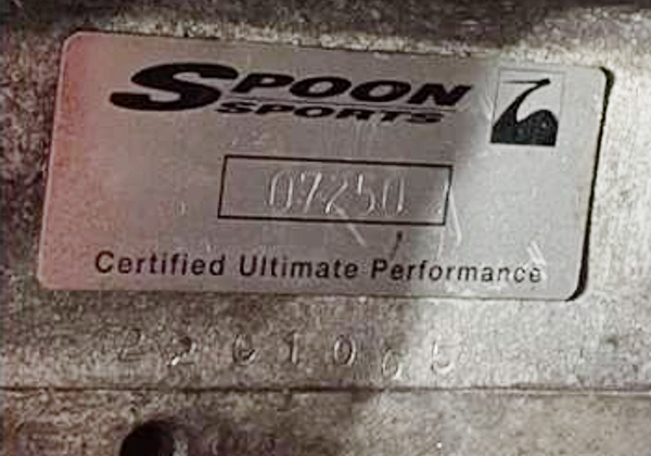 SPOON SPORTS ENGINE SERIAL NUMBER.