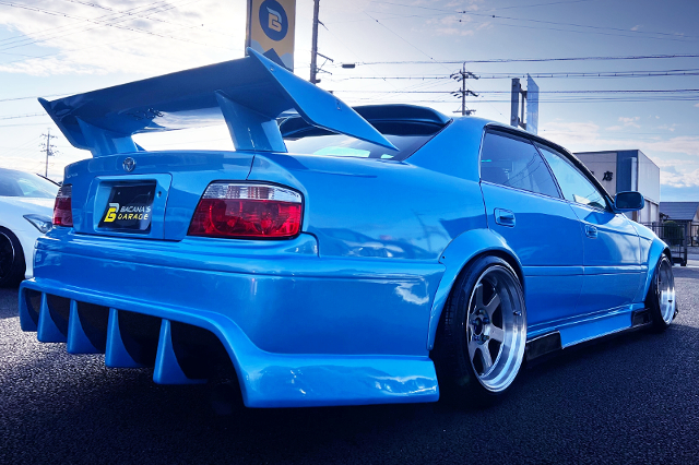 REAR EXTERIOR of WIDEBODY JZX100 CHASER.