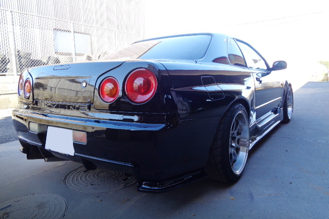 REAR EXTERIOR of GT-R STYLE WIDEBODY ER34 SKYLINE COUPE.