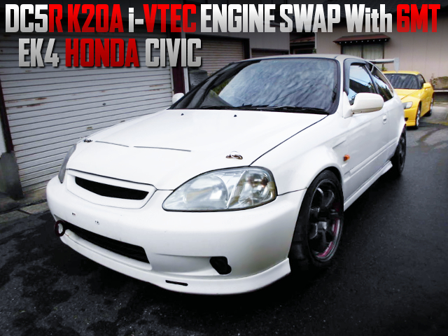 DC5R K20A iVTEC ENGINE SWAP With 6MT installed in the EK4 CIVIC HATCH.