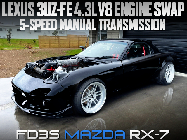 LEXUS 3UZ-FE 4.3L V8 SWAP With 5MT into FD3S RX-7.
