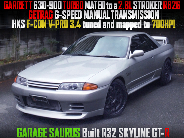 RB26 With 2.8L STROKER and GARRETT G30-900 TURBO into R32 GT-R.
