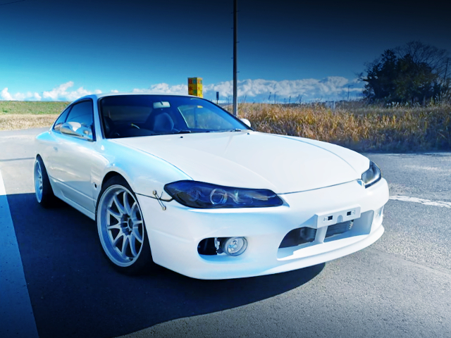 FRONT EXTERIOR of WHITE S15 SILVIA.