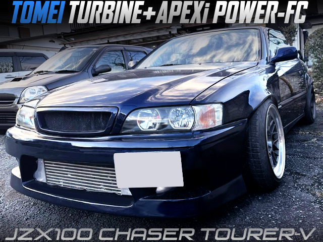 1JZ With TOMEI TURBINE and POWER-FC into JZX100 CHASER TOURER-V.