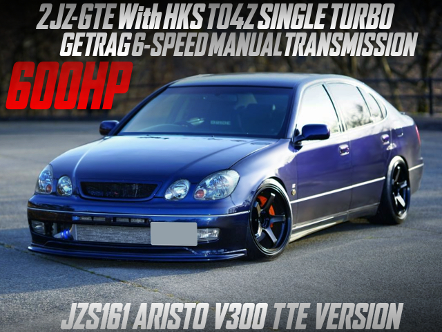 2JZ-GTE With TO4Z SINGLE TURBO and 6MT into JZS161 ARISTO V300 TTE VERSION.