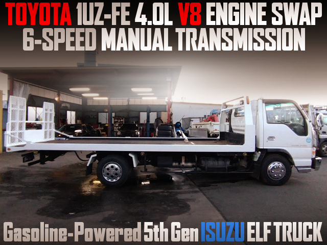 TOYOTA 1UZ-FE 4.0L V8 ENGINE SWAP with 6MT into 5th Gen ISUZU　ELF TRUCK.