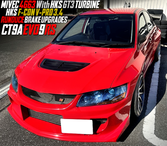 MIVEC 4G63 With HKS GT3 TURBO and F-CON V-PRO into CT9A EVO 9 RS.