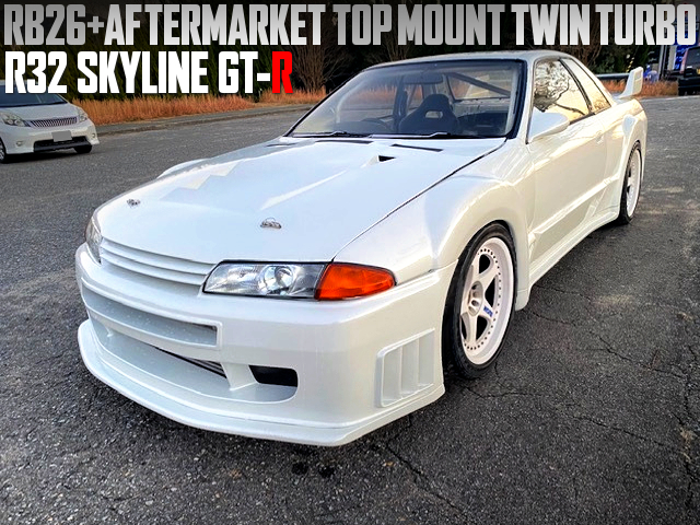 RB26 With AFTERMARKET TOP MOUNT TWIN TURBO of R32 GT-R.