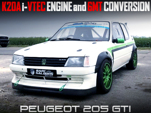 K20A i-VTEC and 6MT CONVERSION to PEUGEOT 205 GTI.