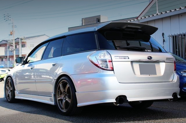 REAR EXTERIOR of BP5 LEGACY TOURING WAGON GT.
