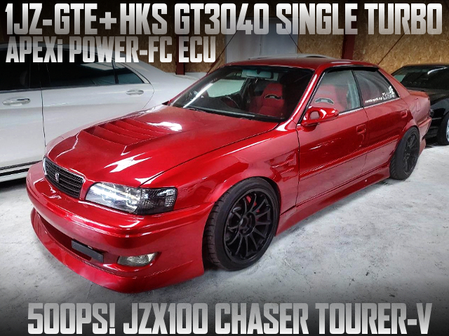 500PS HKS GT3040 TURBOCHARGED 1JZ-GTE into JZX100 CHASER TOURER-V.