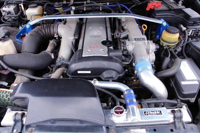 VVT-i 1JZ-GTE 2500cc TURBO ENGINE into JZX110W MARK 2 BLIT ENGINE ROOM.