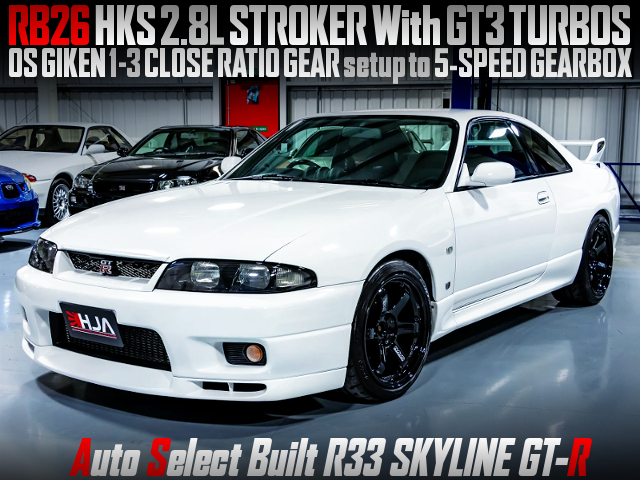  RB26 HKS 2.8L STROKER With GT3 TURBOS into R33GT-R Bulit by AUTO SELECT.