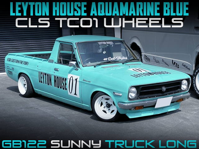 LEYTON HOUSE AQUAMARINE BLUE and CLS TC01 WHEELS Modified to GB122 SUNNY TRUCK LONG BODY.