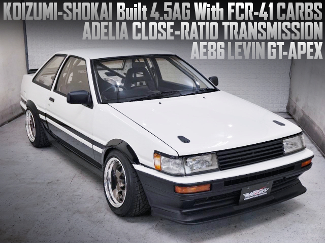 4.5AG With FCR-41 CARBS and CLOSE-RATIO GEARBOX of AE86 LEVIN GT-APEX.