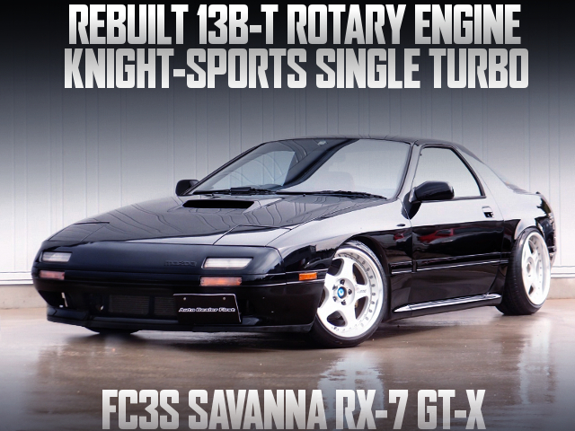REBUILT 13B-T ROTARY ENGINE and KNIGHT-SPORTS SINGLE TURBO of FC3S SAVANNA RX-7 GT-X.