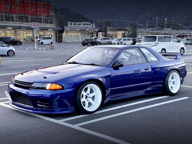 FRONT EXTERIOR of PANDEM WIDEBODY HCR32 SKYLINE COUPE.