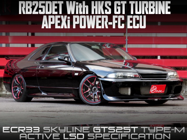 RB25DET With HKS GT TURBINE and POWER-FC ECU of ECR33 SKYLINE GTS25t TYPE-M ACTIVE LSD.