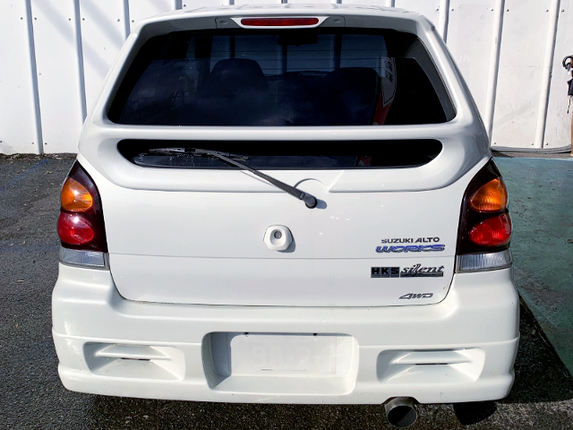 REAR EXTERIOR of CHIVIC FACED HA22S ALTO WORKS RS/Z.