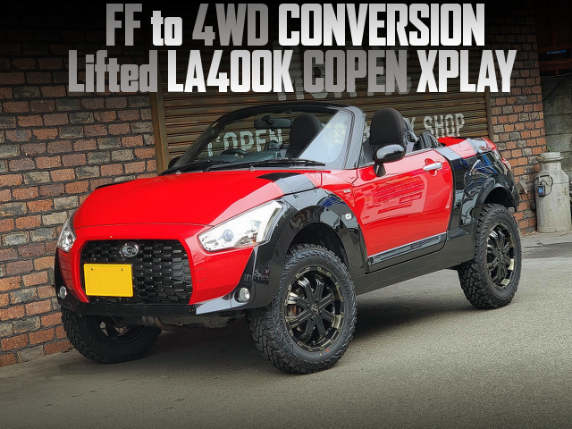 FF to 4WD CONVERSION, LIFTED LA400K COPEN XPLAY.