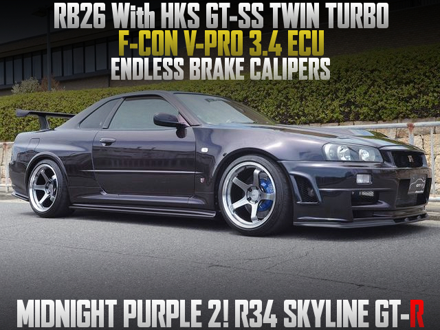 RB26 With GT-SS TWIN TURBO of MIDNIGHT PURPLE 2 R34 SKYLINE GT-R.