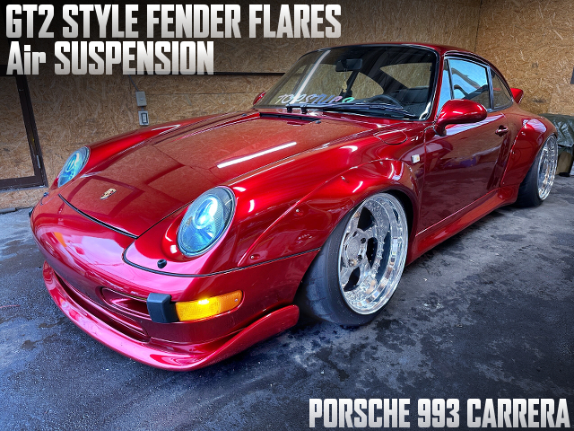 Air SUSPENSION and GT2 STYLE FENDER FLARES Modified PORSCHE 993 CARRERA.
