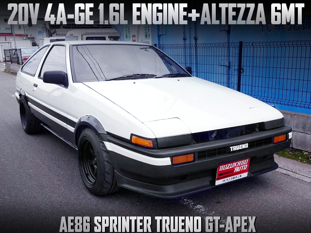 20V 4AGE and ALTEZZA 6MT Swapped AE86 TRUENO GT-APEX.