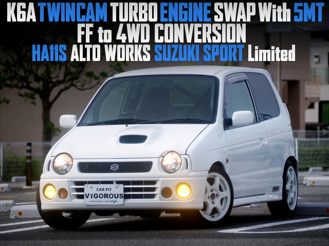 K6A TWINCAM TURBO and 4WD CONVERTED HA11S ALTO WORKS SUZUKI SPORT LIMITED.