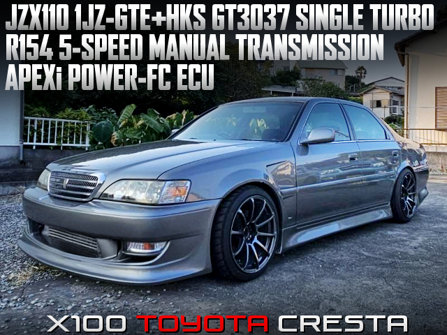 JZX110 1JZ-GTE with HKS GT3037 TURBO and POWER-FC ECU of X100 TOYOTA CRESTA.
