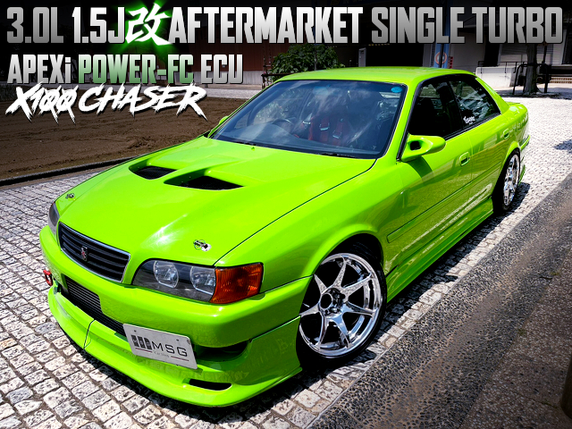 AFTERMARKET single Turbocharged 1.5JZ 3.0L engine in X100 Chaser.