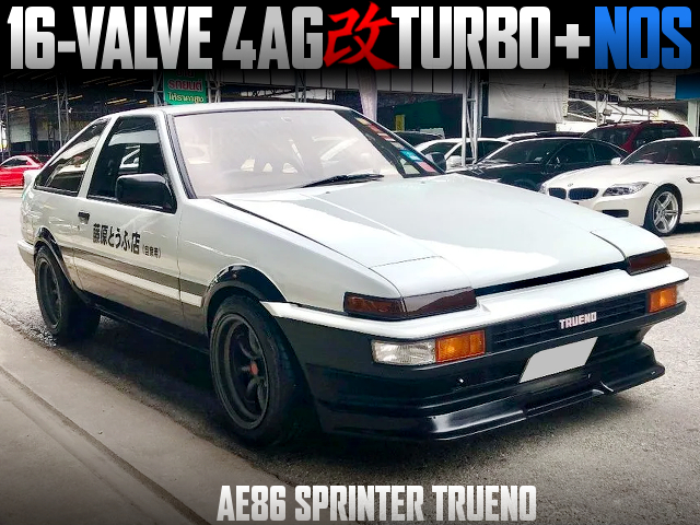 16-VALVE 4AG With TURBO and NOS into INITIAL-D STYLE AE86 TRUENO.