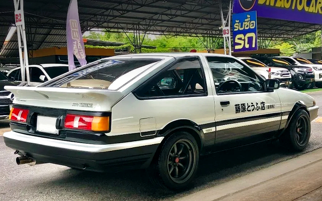 Rear Exterior of INITIAL-D STYLE AE86 TRUENO.