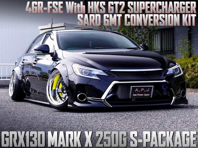 HKS GT2 SUPERCHARGER and SARD 6MT CONVERSION KIT Modified GRX130 MARK X 250G S-PACKAGE.