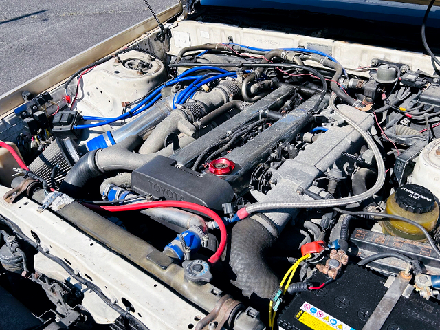 1JZ-GTE 2500cc Twin turbo Engine of GX71 Cresta ENGINE ROOM.