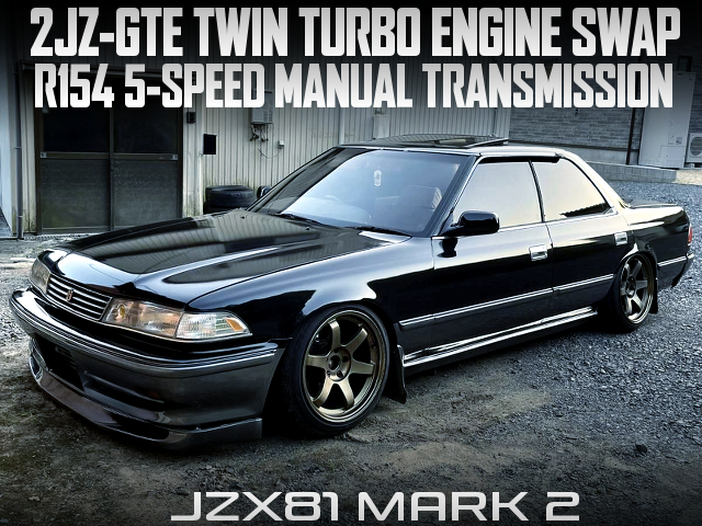 2JZ TWIN TURBO and R154 5MT swapped JZX81 MARK 2.