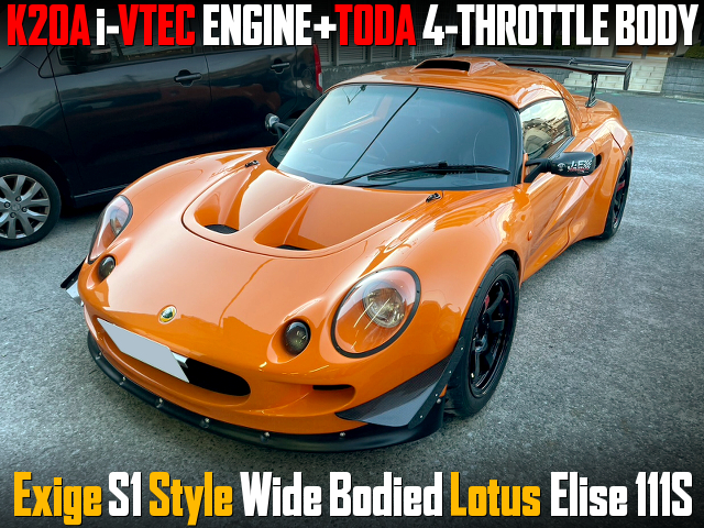 ITBs on K20A i-VTEC Swapped, Exige S1 Style Wide bodied Lotus Elise 111S.
