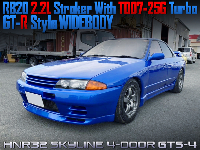 RB20 2.2L Stroker With TD07-25G Turbo, GT-R Style Wide bodied HNR32 SKYLINE 4-DOOR GTS-4.