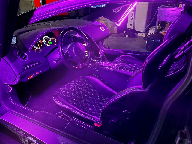 Purple Interior of Modified Lamborghini Murcielago LP620.