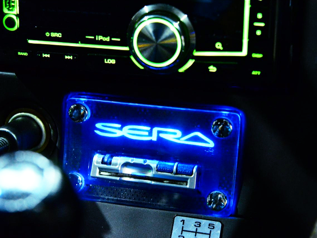 Interior LED SERA LOGO of EXY10 SERA turbo.