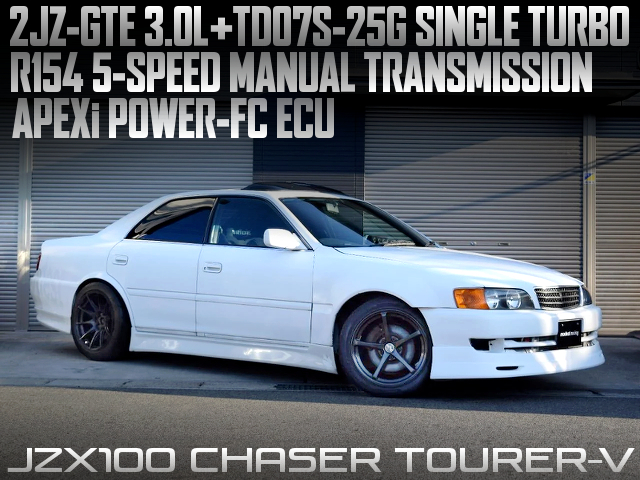 2JZ-GTE with TD07S-25G SINGLE TURBO in JZX100 CHASER TOURER-V.