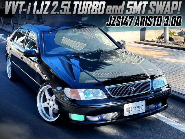 1JZ-GTE turbo and 5MT swapped JZS147 ARISTO Q.