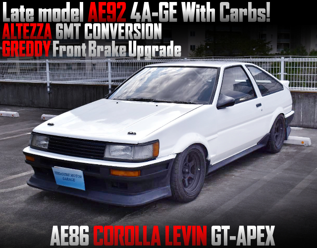 LATE-Model 4AGE With carbs and 6MT in AE86 Levin GT-APEX.